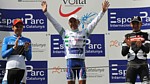 Das Siegerpodest der Volta Catalunya 2010: Taaramae, Rodriguez, Tondo